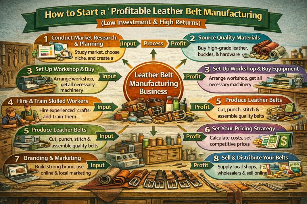 How to Start Leather Belt Manufacturing Business (Low Investment & High Returns)