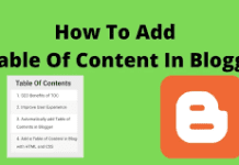 Blogger में “Table of Contents” कैसे Add करे in Hindi