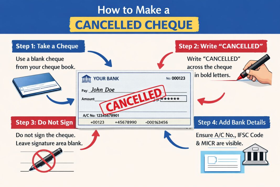  Cancelled Cheque क्या हैं कैसे बनाएं How to Make