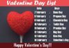 Valentine Week Days List