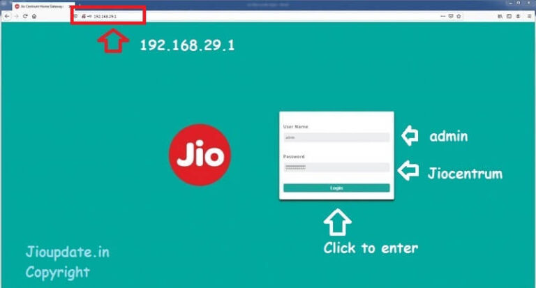 Jio Broadband Router Password