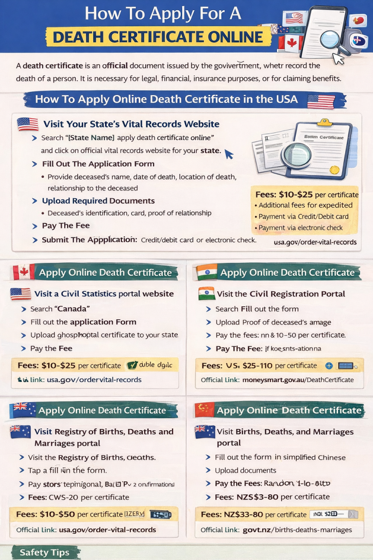Death Certificate Online Application Process – Documents, Fees & Steps Explained