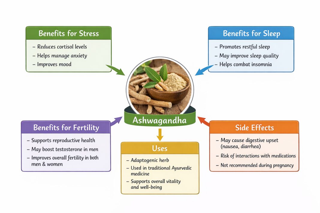 Ashwagandha Benefits for Stress, Sleep & Fertility, Uses & Side Effects