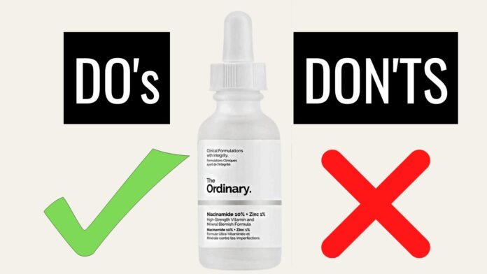 The Ordinary Niacinamide 10% + Zinc 1% Serum Uses Benefits and Symptoms Side Effects