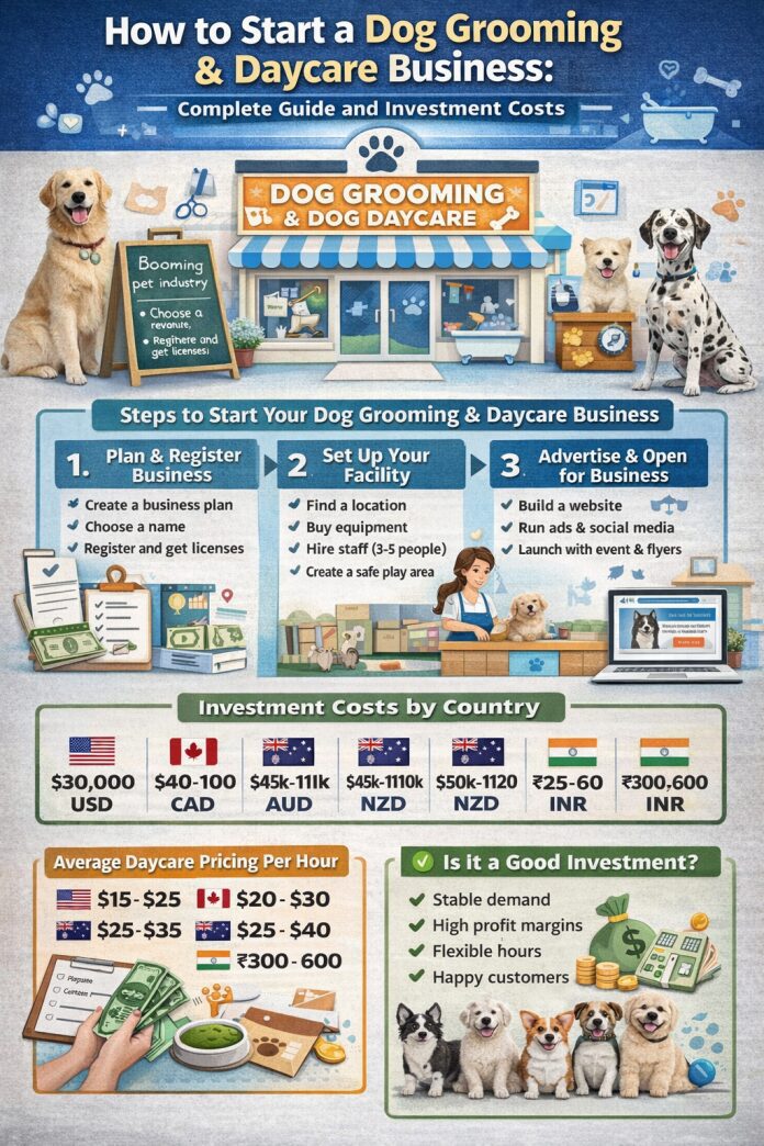 How to Start a Dog Grooming Business and Daycare