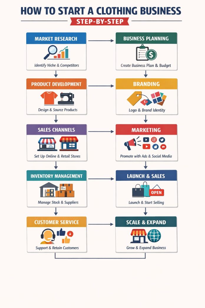 Complete Steps to Launch Your Clothing Brand Today