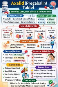 Axalid (Pregabalin) Tablet Benefits,Side Effects & Safety Guide