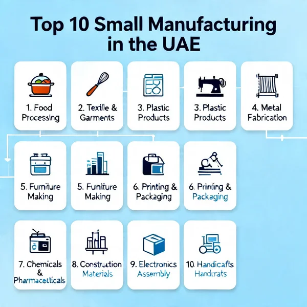 Top 10 Small Manufacturing in the UAE (Low Investment & High Profit)