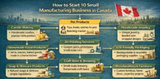 How to Start 10 Small Manufacturing Businesses in Canada (Low Investment & High Profit)