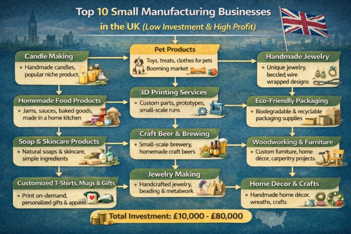 Top 10 Small Manufacturing Business in the UK (Low Investment & High Profit)