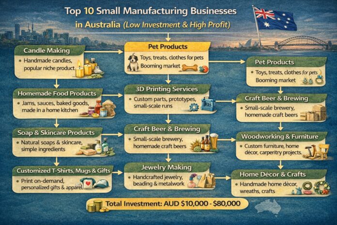 Top 10 Small Manufacturing Businesses in Australia (Low Investment & High Profit)