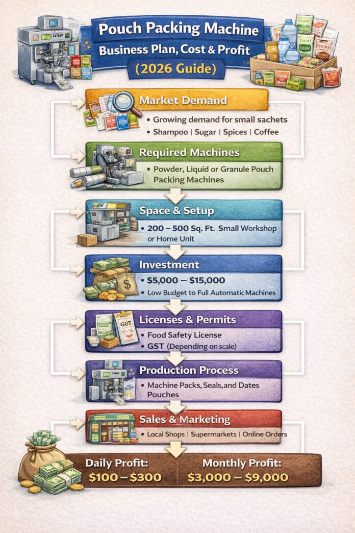 Pouch Packing Machine Business Plan, Cost and Profit