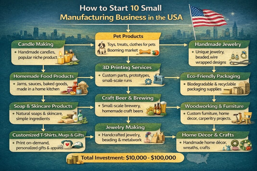 Top 10 Small Manufacturing Business in the USA (Low Investment & Licenses)